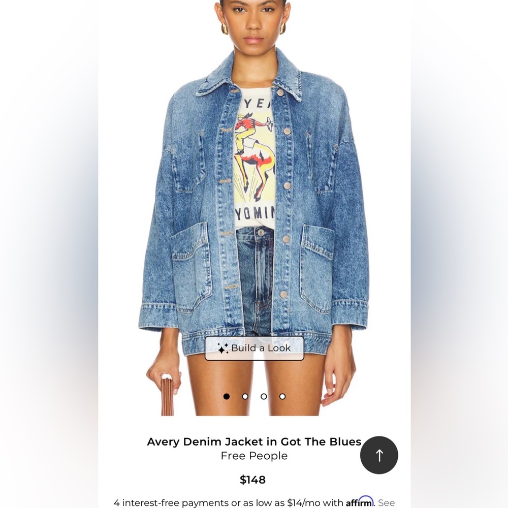 Free People Denim Button-Up Jacket